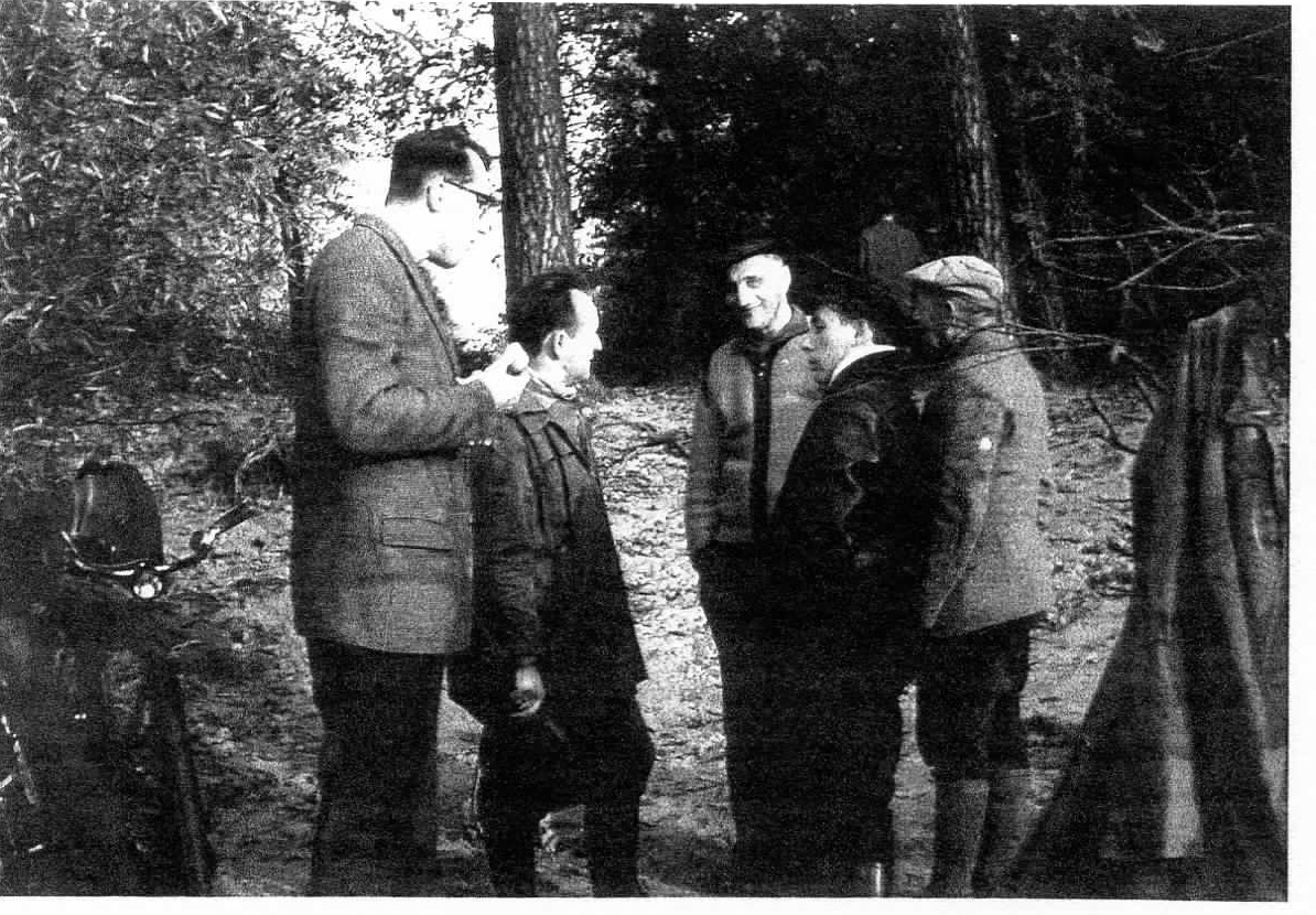Historische Aufnahme vom Abangeln an der Krummen Lanke 1961.